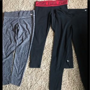 Lot of 3, size large PINK yoga pants